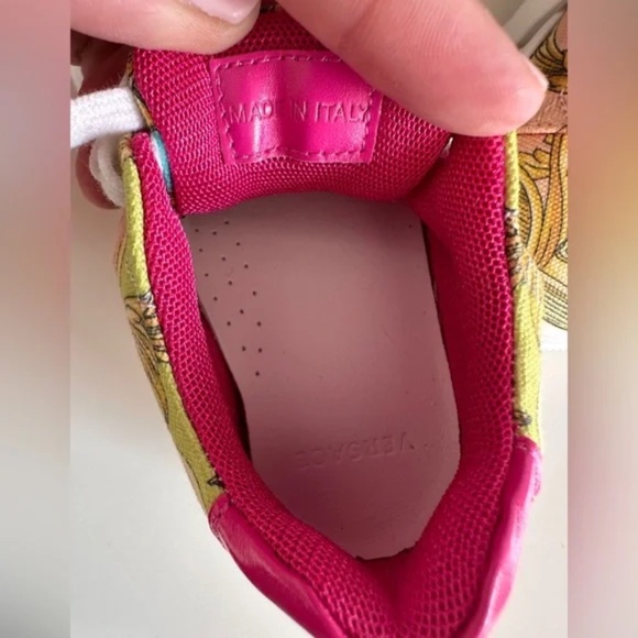 NWT Versace Toddler Barocco Printed Sneakers
